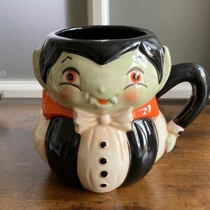 Vampire Character Mug - Black, White, Red